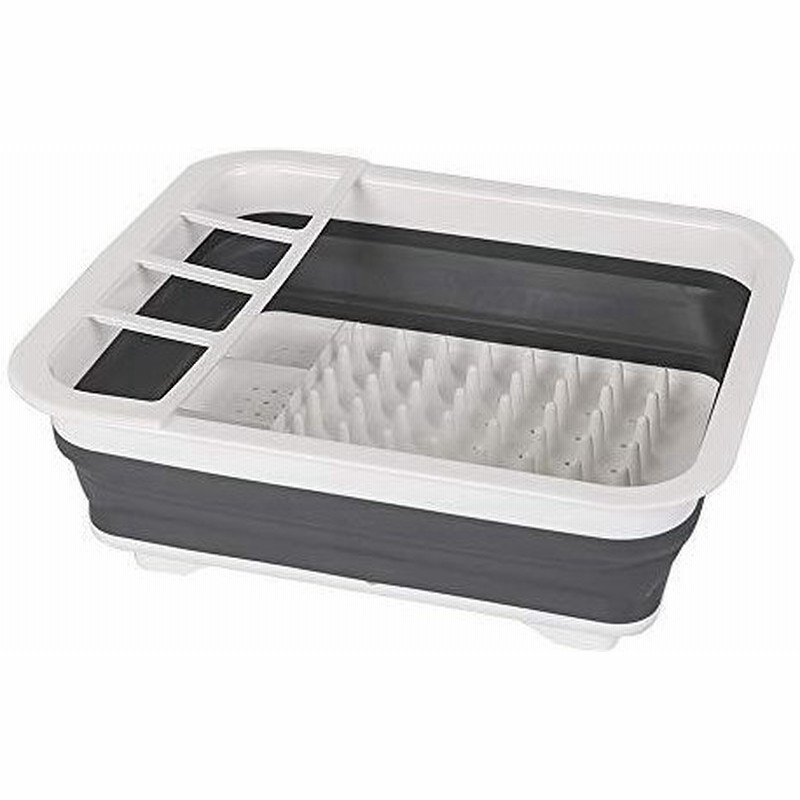 水切りかご 折りたたみ 食器水切り 洗い桶 バスケット 水切りラック 食器ラック キッチン収納 コンパクト グレー ホワイト 通販 Lineポイント最大0 5 Get Lineショッピング