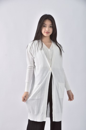 (L) 23区 Vingt trois arrondissements質感棉質純棉白色外套