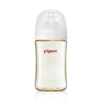 瘋狂寶寶**Pigeon貝親第三代母乳實感玻璃奶瓶160ml/純淨白(P80807W)