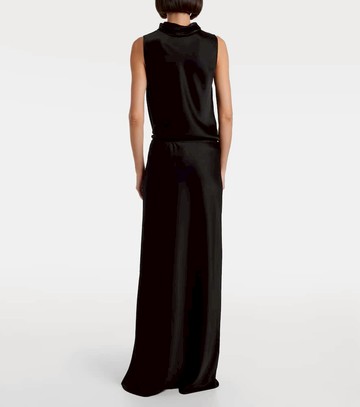 Leset Barb satin maxi skirt