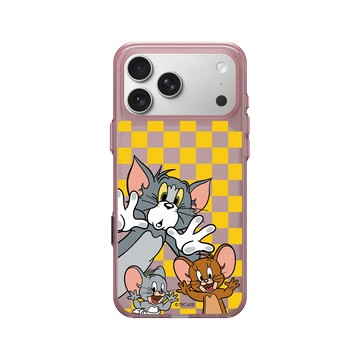 iPhone 17 Pro Max Clear (相機按鈕) 晶醺玫 - 湯姆貓與傑利鼠 Tom and Jerry - 大臉貼窗
