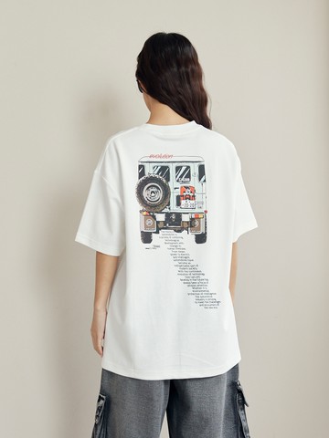 戶外探險越野車背圖短T