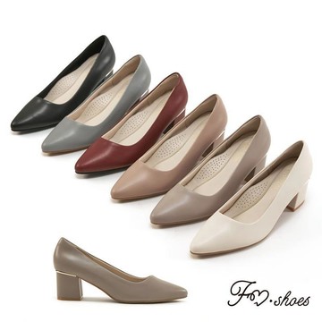FM SHOES 經典斜口紓壓防潑水跟鞋