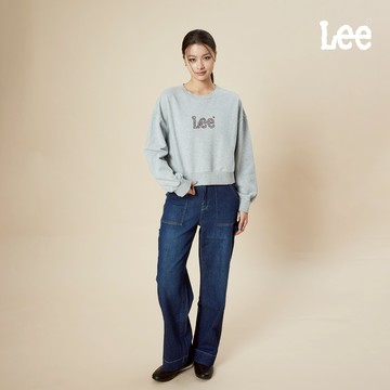 Lee 428 高腰舒適直筒牛仔褲 女 深藍洗水 LB517106033