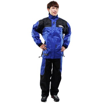 天龍牌 新重裝上陣F1機車型風雨衣( 藍色)+通用鞋套