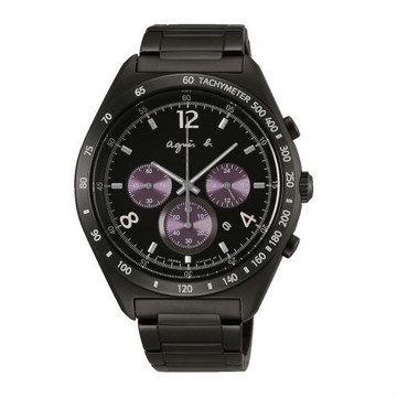 agnes b 7T12-0AP0T(BW8004P1)法式時尚風計時腕錶/黑面42mm｜樂天全館特惠中★指定刷卡回饋10%