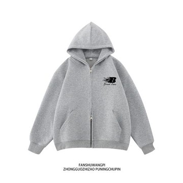 外套女春秋季美式寬松慵懶連帽衛衣男高級感潮牌雙拉鏈開衫棒球服