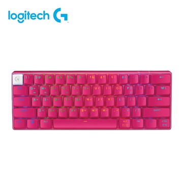 Logitech 羅技 G Pro X 觸感軸職業機械式60%電競鍵盤｜桃色
