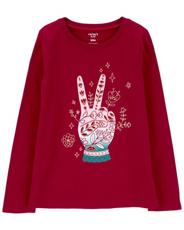 Kid Peace Sign Jersey Tee