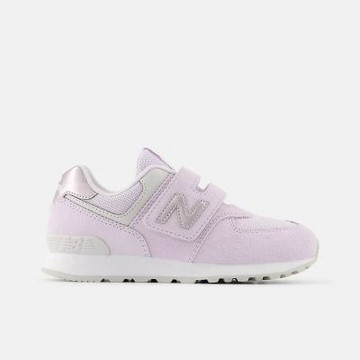 New Balance 紐巴倫 574 [P5742EV] 中童 運動休閒鞋 復古鞋 麂皮 魔鬼氈 粉紅