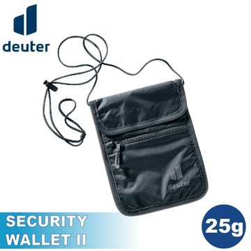 【Deuter 德國 SECURITY WALLET II 25g 隱藏式錢包《黑》】3950126/側背貼身袋/隨身袋/證件包