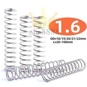 SUS304 1.6mm壓力彈簧外徑18/19/20/21/22mm長20mm-100mm/台灣出貨✈✈