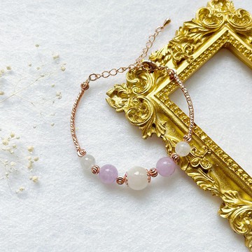 紫水晶 月亮石 月光石 白水晶 水晶手鏈 天然石 生日禮物