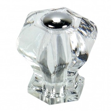 鋅質鍍亮鉻壓克力取手27mm V509