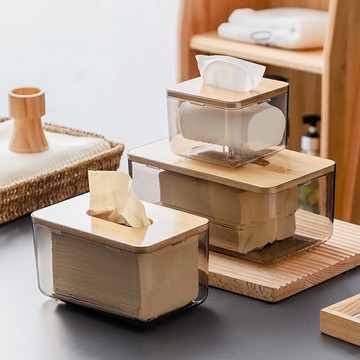 日式透明高級設計感客廳茶幾紙巾盒床頭亞克力網紅輕奢ins抽紙盒