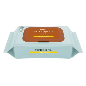 KUNDAL 昆黛爾 10倍高濃縮柔軟香氛烘衣紙 依蘭香  80張  2包