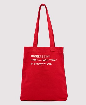 Superdry Men's Unisex Source Plain Shopper Bag Red / Hike Red - Size: 1SIZE