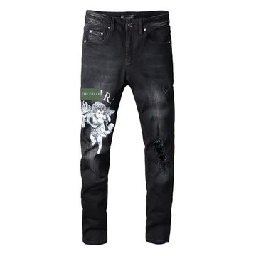 AMR jeans AMR pants torn jeans高街破洞緊身印花牛仔褲子