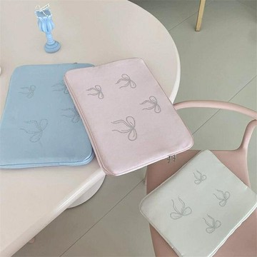 韓版新款蝴蝶結設計11英寸15.6英寸筆電包