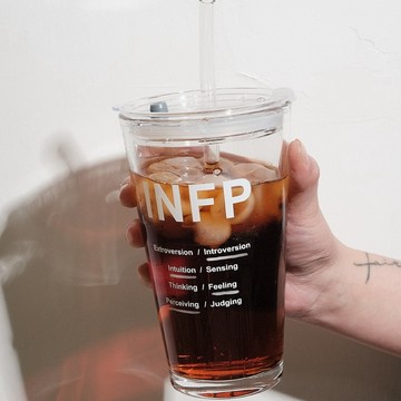 台灣24H出貨《贈－玻璃吸管套組》【MBTI人格測驗杯－玻璃款】隨行杯 隨手杯 隨身杯 吸管杯 珍奶杯 環保杯 咖啡杯