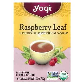 Yogi Tea, 女性健康幫助樹莓葉茶包，無因，16 袋裝，1.02 盎司（29 克）