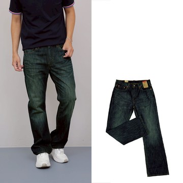 深藍髮絲紋 Levis 527 bootcut 牛仔長褲 無刷破 牛仔褲 單寧牛仔 40腰 休閒 長褲  #0239