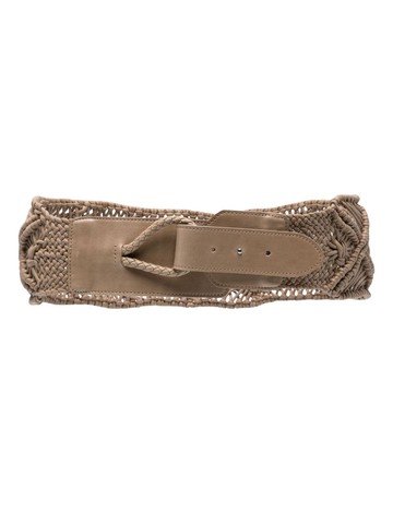 Eleventy - braided leather belt - women - Calf Leather - 85 - Neutrals