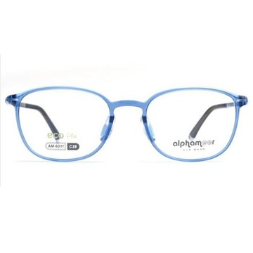 Alphameer 光學眼鏡 AM6011 方框 小臉童框款 ECO系列 - 金橘眼鏡