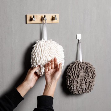 日式雪尼爾擦手球廚房不掉毛抹布浴室吸水擦手巾加厚清潔速干毛巾