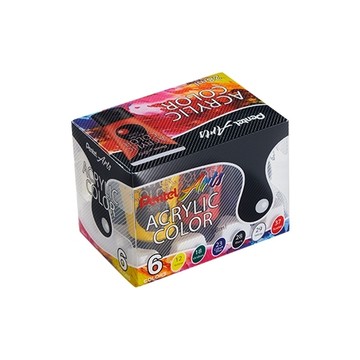 Pentel 飛龍 28ml壓克力顏料 6色入/盒〖WA2-6〗