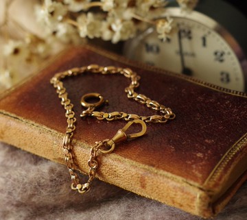 骨董法國包金水滴懷錶鍊 手鍊 項鍊 MURAT BR263