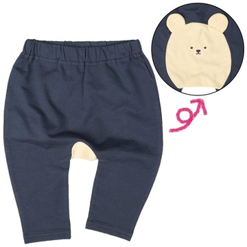 akachan honpo - 造型屁屁褲-毛巾布動物-深藍色