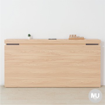 沐家具 mufurniture 台灣製造Livia 楓木 6尺USB夜燈床頭片