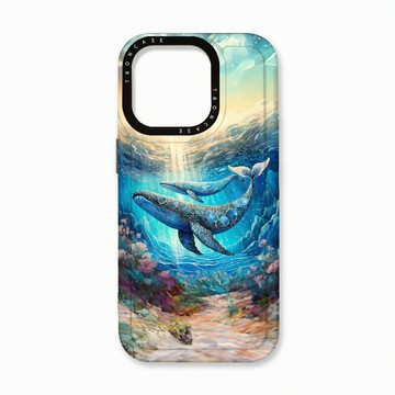 iPhone 16 Pro 殼 TRON IPhone 16 Pro 大海鯨魚系列 太空殼 透黑款 手機殼