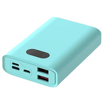 POLYBATT LED 數字顯示行動電源 PD+QC3.0/22W H10000  藍色