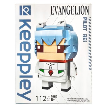 Qman 啟蒙積木 新世紀福音戰士系列 1個 綾波零  零