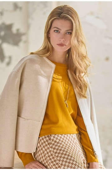 拉克蘭袖圓領休閒線衫