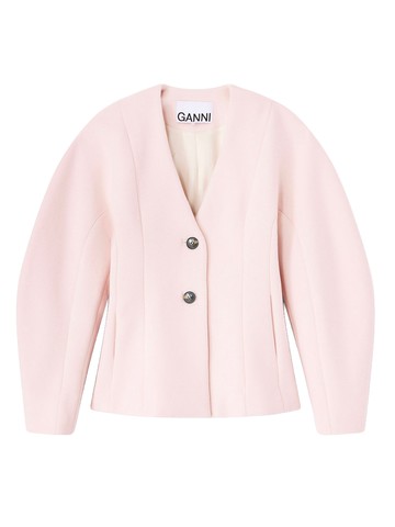 ganni v-neck blazer
