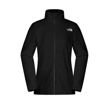 The North Face 北臉 外套 女 運動立領外套 保暖 抓絨 W GLACIER FLEECE JACKET 黑 NF0A8FJUJK3