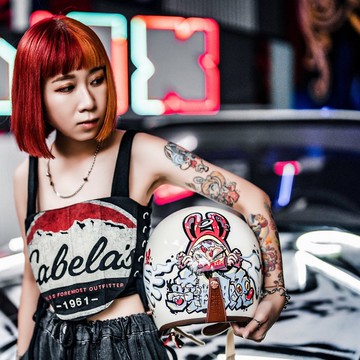 MODER摩德-MAR2INA夢裡那兔聯名帽-亮光椰奶白