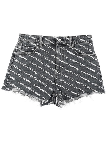 alexander wang shorts with all over logo