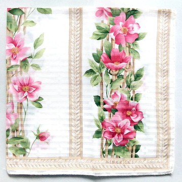 Nina Ricci 復古圍巾藤蔓花朵 22.5 x 22 英寸