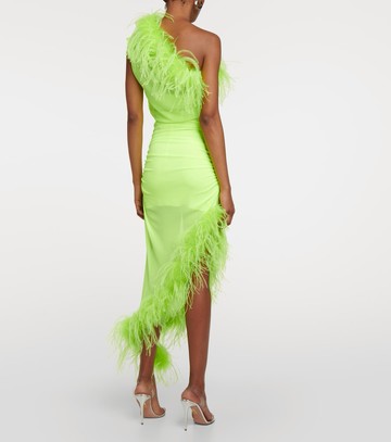 Giuseppe di Morabito Feather-trimmed midi dress