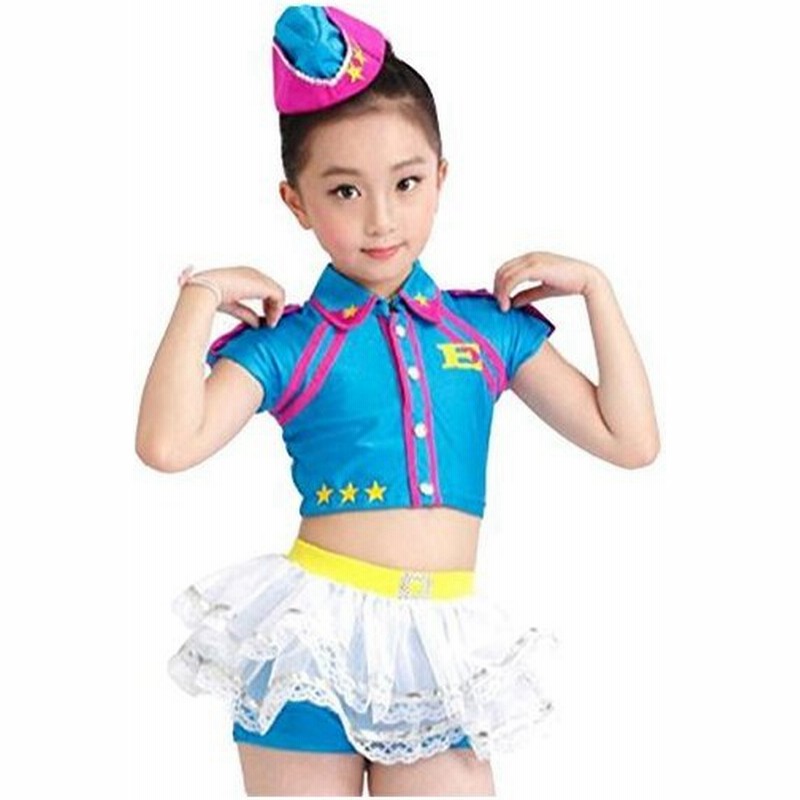 ダンス衣装 海軍風 子供 女の子 ダンス衣装 セットアップ チュチュスカート ダンス 衣装 ガールズ キッズ チア 通販 Lineポイント最大get Lineショッピング