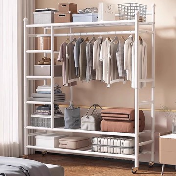 開立發票 衣帽架 掛衣架 簡易掛衣架落地臥室家用晾衣架室內衣帽架陽臺晾衣服掛包收納架子 快速出貨