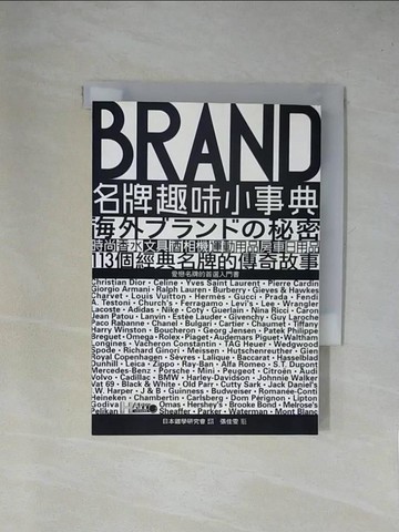 【書寶二手書T1／收藏_YA4】名牌趣味小事典_日本雜學研究會 , 張佳雯