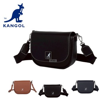 KANGOL 英國 袋鼠 掀蓋馬鞍包 附細/寬背帶【65228704】 包包 斜背包