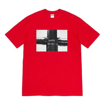 Supreme FW19 Week 17 Bridge Tee Graffiti Printing Short Sleeve Unisex Red