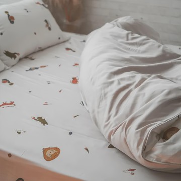 棉床本舖 100%天絲100支 插畫家聯名款 薄被套  雙人(210 x 180cm)  星際喵子 多色