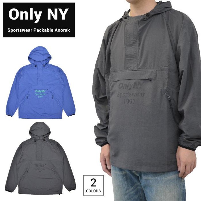 ONLY NY オンリーニューヨーク SPORTSWEAR PACKABLE ANORAK JACKET ナイロン アノラックジャケット マウンテン パーカー パッカブル | LINEブランドカタログ